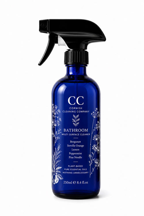 Bathroom Multi Surface Cleaner 250ml blue glass bottle by The Cornish Cleaning Company