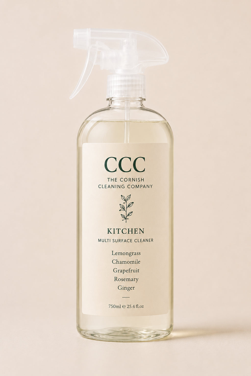 Kitchen Multi Surface Cleaner 750ml — Lemongrass, Chamomile, Grapefruit, Rosemary & Ginger — The Cornish Cleaning Company