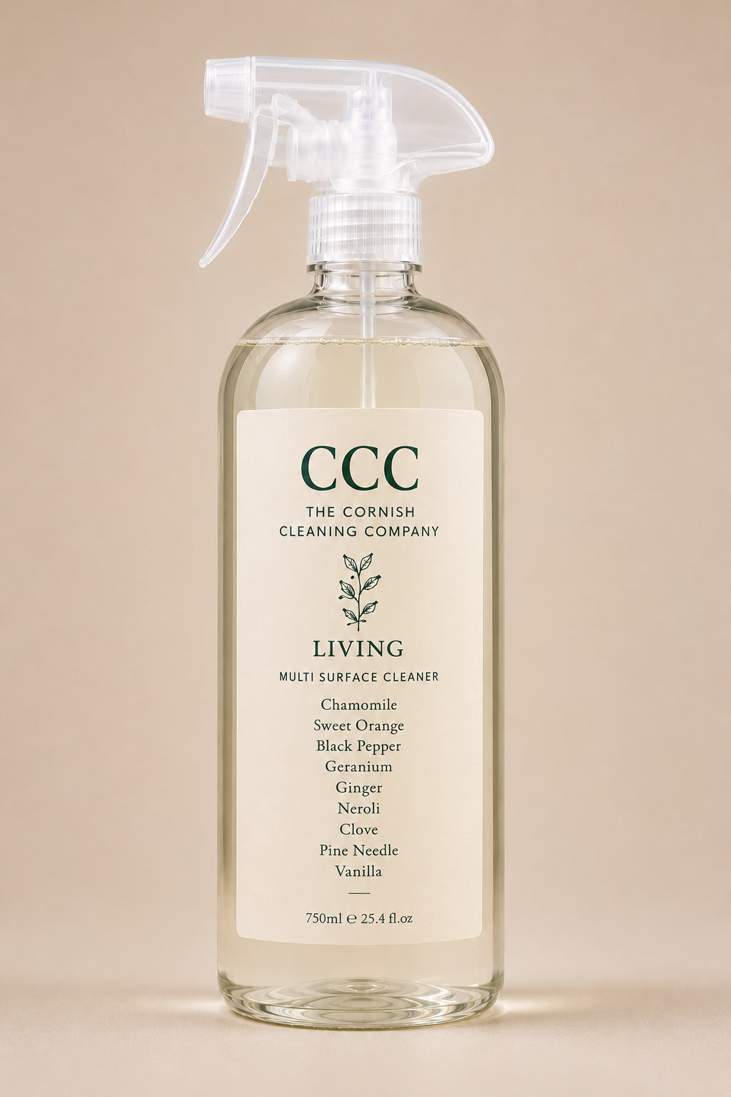 Living Room Multi Surface Cleaner 750ml — botanical essential oil cleaner — The Cornish Cleaning Company
